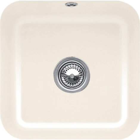 - VILLEROY&BOCH Cisterna 50 Zlewozmywak podblatowy, 44,5 x 44,5 cm kremowy połysk z powłoką ceramicplus 670301KR - 670301KR - Łazienki Szydłowski