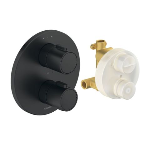  - DURAVIT Universal Termostatyczna bateria prysznicowa do 2 odbiorników czarny mat TH4200008046 - TH4200008046 - Łazienki Szydłowski