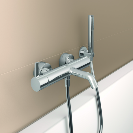 - Ideal Standard Joy bateria wannowa natynkowa z zestawem natryskowym chrom BC787AA - BC787AA - Łazienki Szydłowski