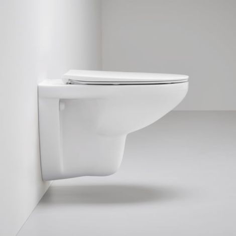  - GROHE-Bau Ceramic Rimless miska WC wisząca bez kołnierza 53 x 37 cm z deską wolnoopadającą , biała 39899000 - 39899000 - Łazienki Szydłowski