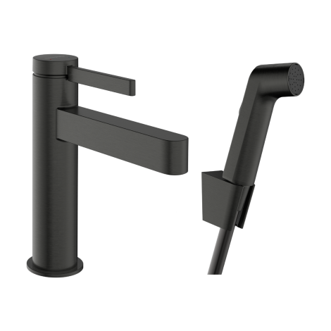 - HANSGROHE Finoris bateria umywalkowa 110 ze słuchawką Bidette i wężem 160 cm czarny chrom szczotkowany 76210340 - 76210340 - Łazienki Szydłowski
