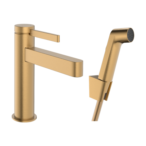 - HANSGROHE Finoris bateria umywalkowa 110 ze słuchawką Bidette i wężem 160 cm brąz szczotkowany 76210140 - 76210140 - Łazienki Szydłowski