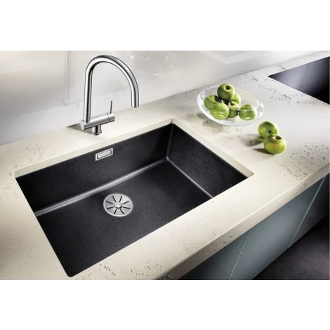 - BLANCO Subline zlewozmywak jednokomorowy 73 x 46 cm kolor czarny mat 526001 - 526001 - Łazienki Szydłowski