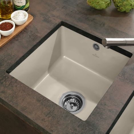  - Villeroy & Boch Subway 50 SU zlewozmywak podblatowy 44x44 cm Ivory CeramicPlus 332501FU - 332501FU - Łazienki Szydłowski