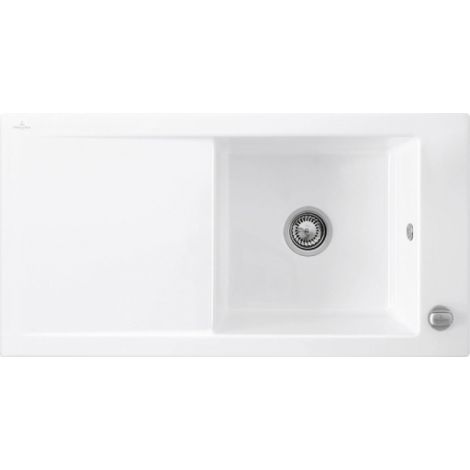  - VILLEROY & BOCH Timeline 60 zlewozmywak ceramiczny 100 x 51 cm, biały połysk ceramic plus 679001R1HL4 - 679001R1HL4 - Łazienki Szydłowski