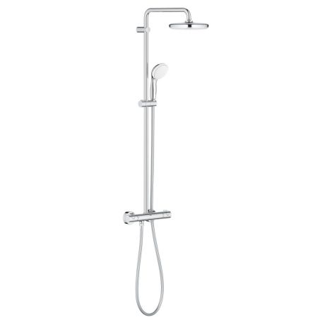 - GROHE-Bau System 210 System prysznicowy z termostatem do montażu ściennego chrom 26699000 - 26699000 - Łazienki Szydłowski