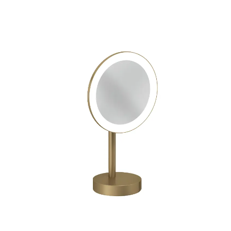 - KLUDI Vela R lusterko kosmetyczne LED brąz szczotkowany 58995N1F - 58995N1F - Łazienki Szydłowski