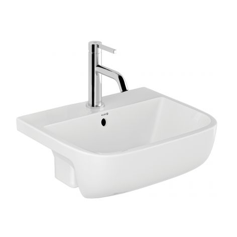 - KLUDI RESA umywalka ceramiczna 42 x 35 cm częściowo wpuszczana w blat biała 57W0243 - 57W0243 - Łazienki Szydłowski