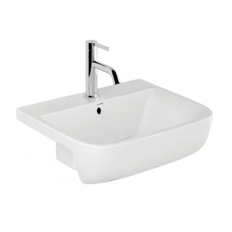 - KLUDI RESA umywalka ceramiczna 52 x 46 cm częściowo wpuszczana w blat biała 57W0343 - 57W0343 - Łazienki Szydłowski
