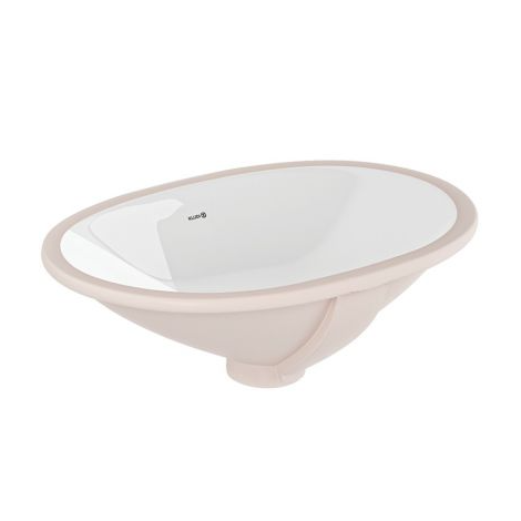 - KLUDI RESA umywalka ceramiczna 46,5 x 33 cm podblatowa biała 59W0143 - 59W0143 - Łazienki Szydłowski
