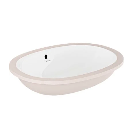 - KLUDI RESA umywalka ceramiczna 56,5 x 42,5 cm podblatowa biała 59W0343 - 59W0343 - Łazienki Szydłowski