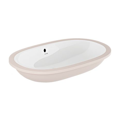 - KLUDI RESA umywalka ceramiczna 66,5 x 42,5 cm podblatowa biała 59W0443 - 59W0443 - Łazienki Szydłowski