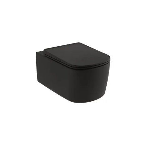 - KLUDI RESA S miska ceramiczna WC podwieszana bez deski sedesowej czarny mat 27WCW0139 - 27WCW0139 - Łazienki Szydłowski