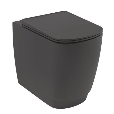 - KLUDI RESA S miska ceramiczna WC stojąca bez deski sedesowej kolor czarny mat 27WCB0339 - 27WCB0339 - Łazienki Szydłowski