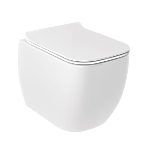- KLUDI RESA C miska ceramiczna WC podwieszana bez deski sedesowej biały 28WCW0243 - 28WCW0243 - Łazienki Szydłowski