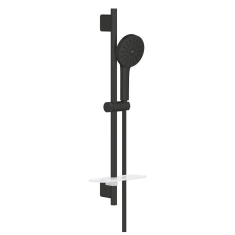  - Grohe-Euphoria 120 Zestaw prysznicowy, 3 strumienie (Rain, Jet, Booster) kolor czarny mat 1348842430 - 1348842430 - Łazienki Szydłowski
