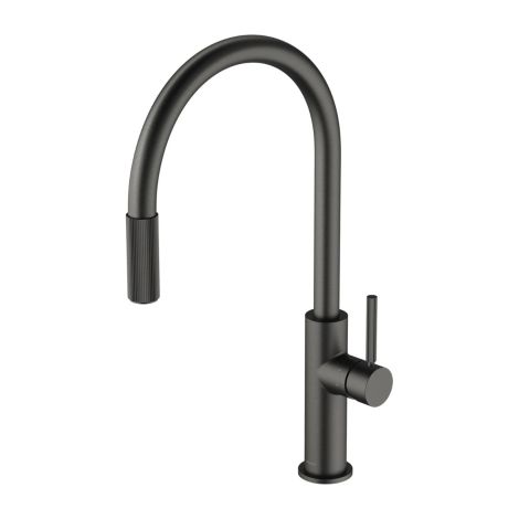 - OMNIRES SWITCH bateria kuchenna z wyciąganą wylewką z zestawem filtrującym grafit szczotkowany SW9059FD1GR - SW9059-FD1GR - Łazienki Szydłowski