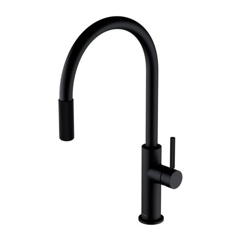 - OMNIRES SWITCH bateria kuchenna z wyciąganą wylewką z zestawem filtrującym czarny mat SW9059FD1BL - SW9059-FD1BL - Łazienki Szydłowski