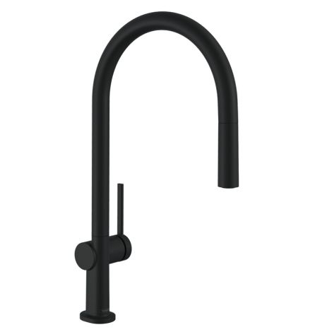 - HANSGROHE Talis M54 bateria kuchenna wyciągana wylewka, obrotowa czarny mat 72802670 - 72802670 - Łazienki Szydłowski