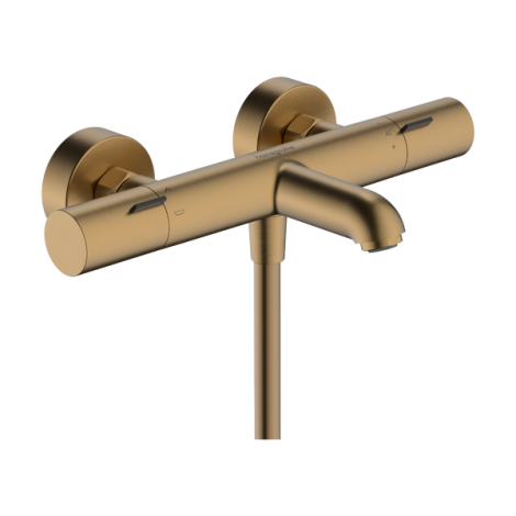  - HANSGROHE Ecostat Fine Bateria wannowa, termostatyczna, natynkowa brąz szczotkowany 13325140 - 13325140 - Łazienki Szydłowski