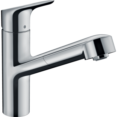 - Hansgrohe Focus M43 Jednouchwytowa bateria kuchenna 150, EcoSmart, wyciągana wylewka, 1jet chrom 71842000 - 71842000 - Łazienki Szydłowski