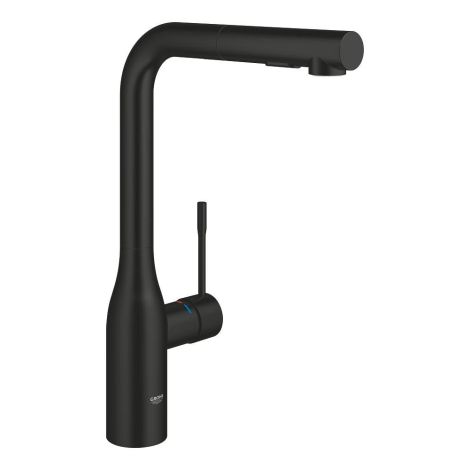  - GROHE-Essence bateria kuchenna z wyciagana wylewka kolor czarny mat 302702430 - 302702430 - Łazienki Szydłowski