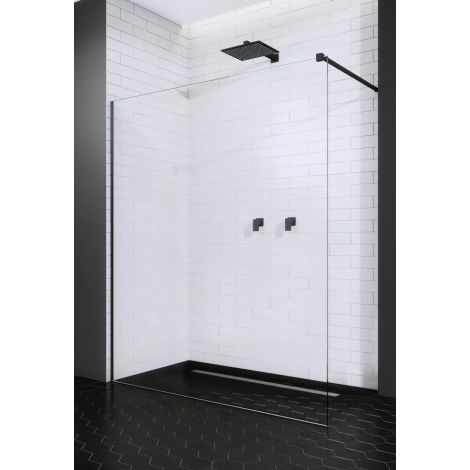  - RADAWAY Modo New Black II Walk-In ścianka 150 cm czarna 3893545401 - 389354-54-01 - Łazienki Szydłowski