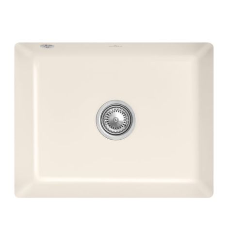 - VILLEROY & BOCH Subway Zlewozmywak podblatowy 54,5 x 44 cm kremowy połysk z powłoką CeramicPlus 331001KR - 331001KR - Łazienki Szydłowski