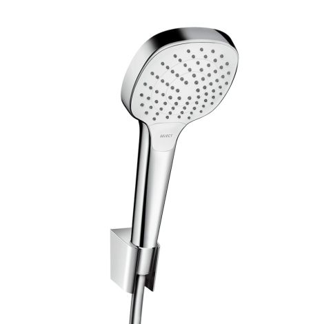  - Hansgrohe Croma Select E zestaw prysznicowy z uchwytem, 3 rodzaje strumienia z EcoSmart, chrom 28091400 - 28091400 - Łazienki Szydłowski