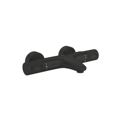  - GROHE- Precision Feel Bateria wannowa z termostatem, czarny mat 347882430 - 347882430 - Łazienki Szydłowski