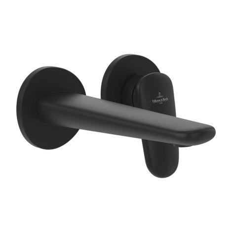  - Villeroy & Boch Antao bateria umywalkowa, montaż ścienny z AquaSmart, wylewka 195 mm kolor czarny mat TVW111002001K5 - TVW111002001K5 - Łazienki Szydłowski