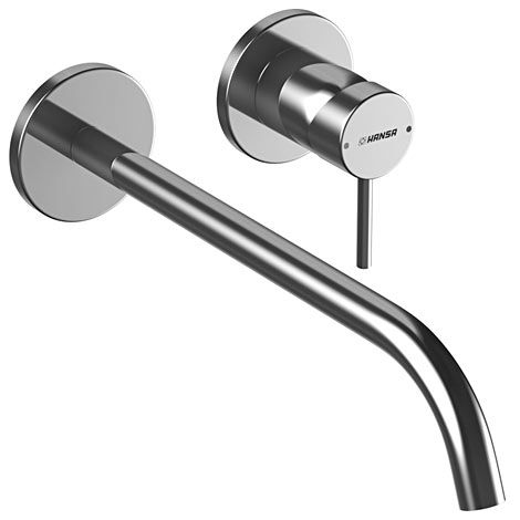 - HANSA PUBLIC Bateria umywalkowa ścienna, 300 mm chrom 57952171 - 57952171 - Łazienki Szydłowski