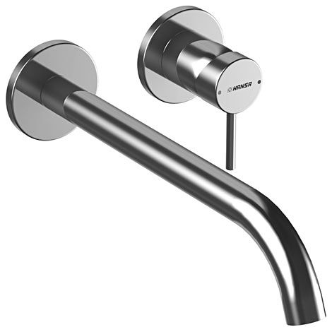 - HANSA PUBLIC Bateria umywalkowa ścienna, chrom 57962171 - 57962171 - Łazienki Szydłowski