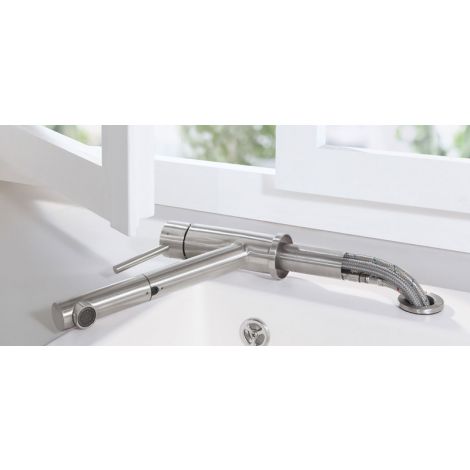 - VILLEROY&BOCH Como Shower Window Bateria kuchenna pod okienna, kolor stal nierdzewna 925800LC - 925800LC - Łazienki Szydłowski