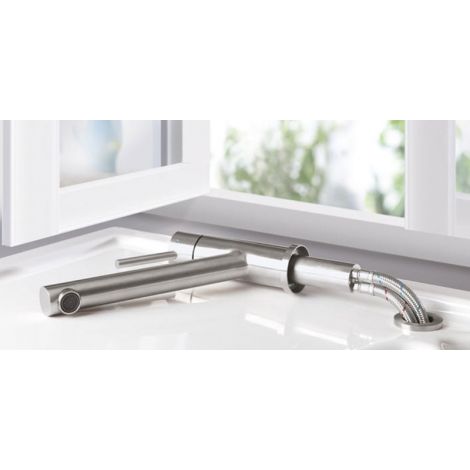  - VILLEROY&BOCH Como Window Bateria kuchenna pod okienna kolor stal nierdzewna 925700LC - 925700LC - Łazienki Szydłowski