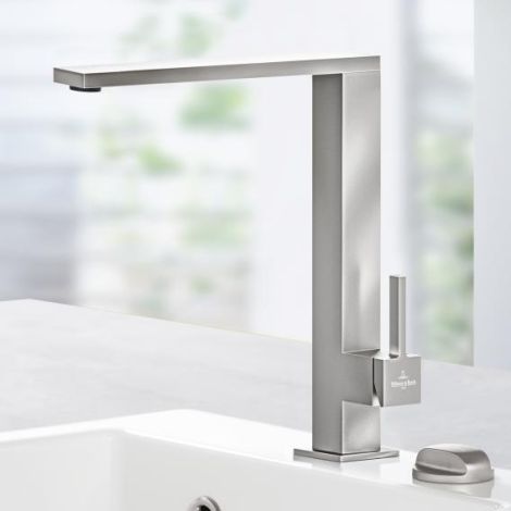  - VILLEROY&BOCH FINERA SQUARE Bateria kuchenna kolor stal nierdzewna szczotkowana 927100LC - 927100LC - Łazienki Szydłowski