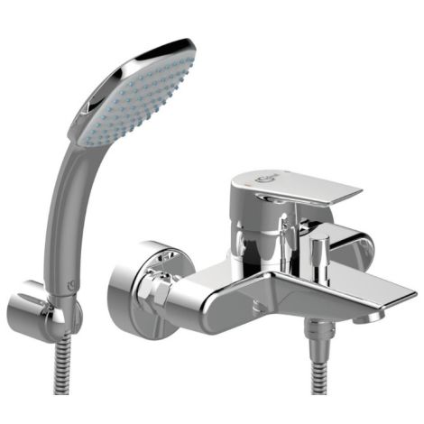  - IDEAL STANDARD Tesi Bateria wannowa ścienna z zestawem natryskowym chrom A6584AA - A6584AA - Łazienki Szydłowski