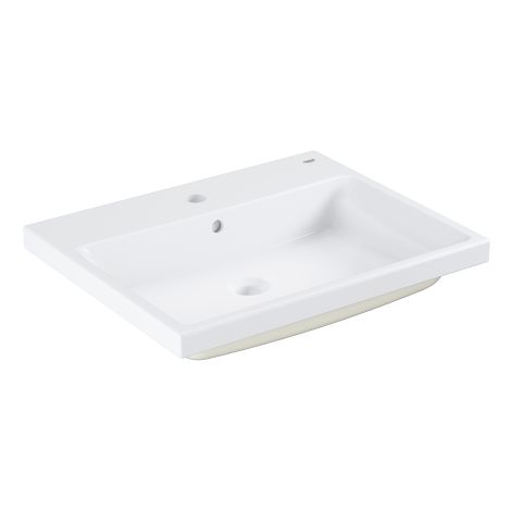 - GROHE- Cube Ceramic Umywalka wpuszczana w blat 60,5x49 cm biały połysk 3947900H - 3947900H - Łazienki Szydłowski