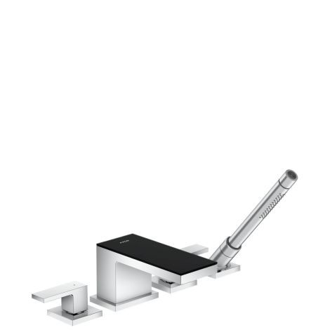- Axor MyEdition Bateria wannowa 4 otworowa chrom / szkło czarne 47430600 - 47430600 - Łazienki Szydłowski