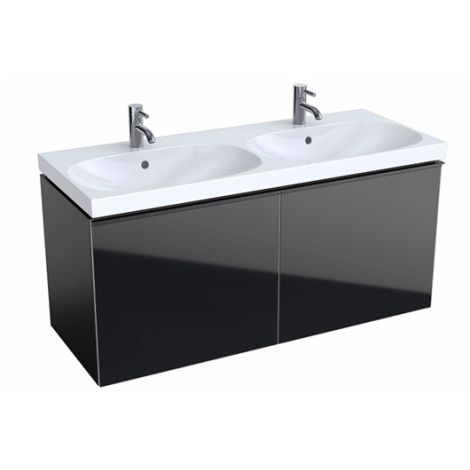 - GEBERIT Acanto Szafka pod umywalkę 119 x 53,5 cm, korpus lakierowany czarny mat 500613161 - 500.613.16.1 - Łazienki Szydłowski