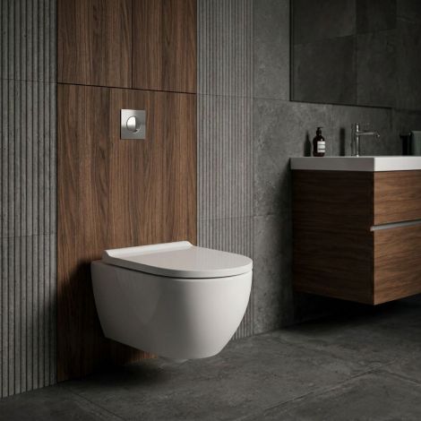  - GEBERIT Acanto Wisząca miska WC z Rimfree,  51 x 35 cm biały połysk 500600012 - 500.600.01.2 - Łazienki Szydłowski