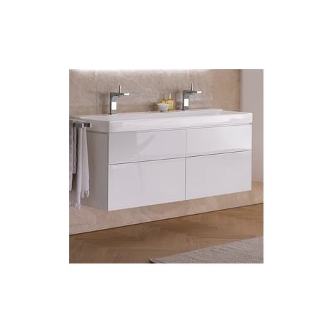  - GEBERIT Xeno2 Szafka pod umywalkę 120 cm, 4 szuflady, biały połysk 500518011 - 500.518.01.1 - Łazienki Szydłowski