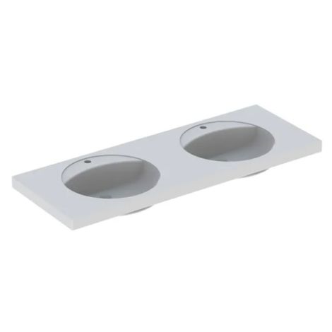  - GEBERIT Preciosa Umywalka podwójna 130 x 55 cm  biała  133230000 - 133230000 - Łazienki Szydłowski