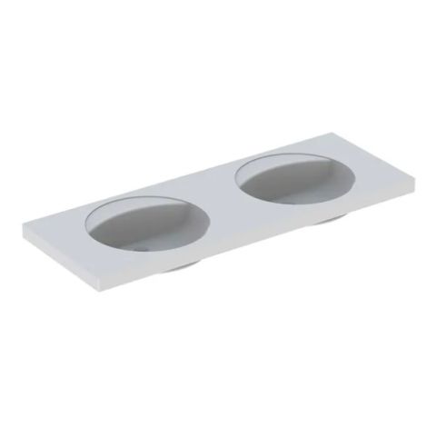  - GEBERIT Preciosa Umywalka podwójna 130 x 55 cm , biała 133240000 - 133240000 - Łazienki Szydłowski