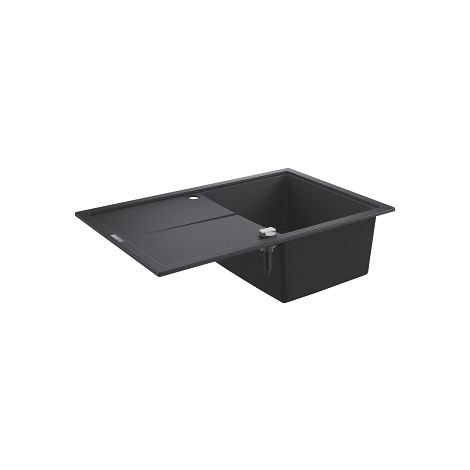 - GROHE-K400 Zlewozmywak kompozytowy z ociekaczem 78x50 cm, czarny granit 31639AP0 - 31639AP0 - Łazienki Szydłowski
