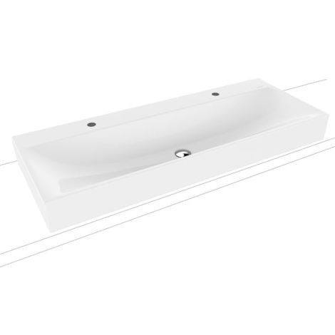 - KALDEWEI Silenio Umywalka podwójna emaliowana ścienna bez przelewu 120 x 46 cm, biała 906406363001 - 906406363001 - Łazienki Szydłowski
