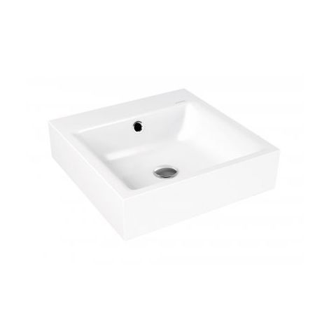 - KALDEWEI Puro Umywalka ścienna z przelewem , stal emaliowana 46 x 46 cm biała 901306013001 - 901306013001 - Łazienki Szydłowski