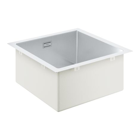 - GROHE-K700 Zlewozmywak jednokomorowy 46,4 x 46,4 cm wpuszczany w blat stal szlachetna 31578SD1 - 31578SD1 - Łazienki Szydłowski
