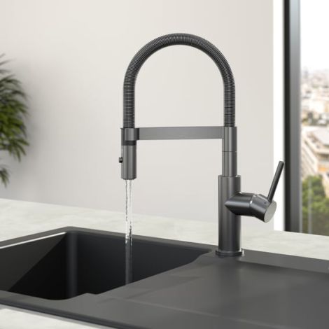 - VILLEROY&BOCH Steel Expert Compact bateria kuchenna kolor antracyt 92730005 - 92730005 - Łazienki Szydłowski