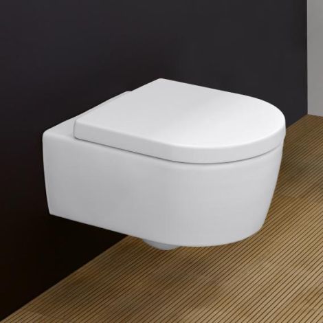  - Villeroy & Boch Avento miska WC wisząca z deską WC 37 x 53 cm stone white 5656HRRW - 5656HRRW - Łazienki Szydłowski